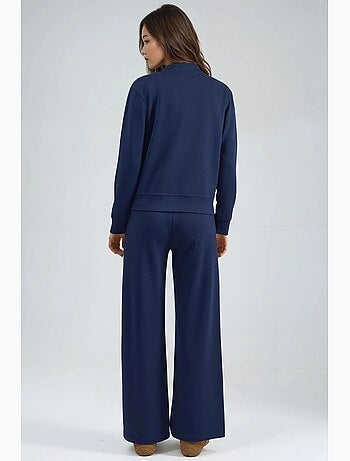 Felpa con zip modal touch e pantaloni a costine co-ord set hiccup