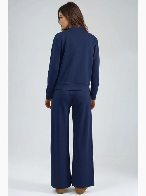 Felpa con zip modal touch e pantaloni a costine co-ord set hiccup - Kiabi Felpa con zip modal touch e pantaloni a costine co-ord set hiccup - Kiabi