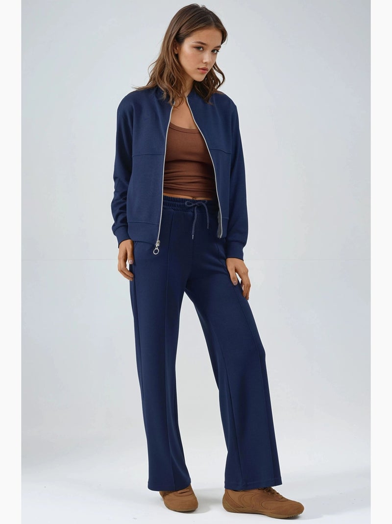Felpa con zip modal touch e pantaloni a costine co-ord set hiccup Blu cobalto - Kiabi
