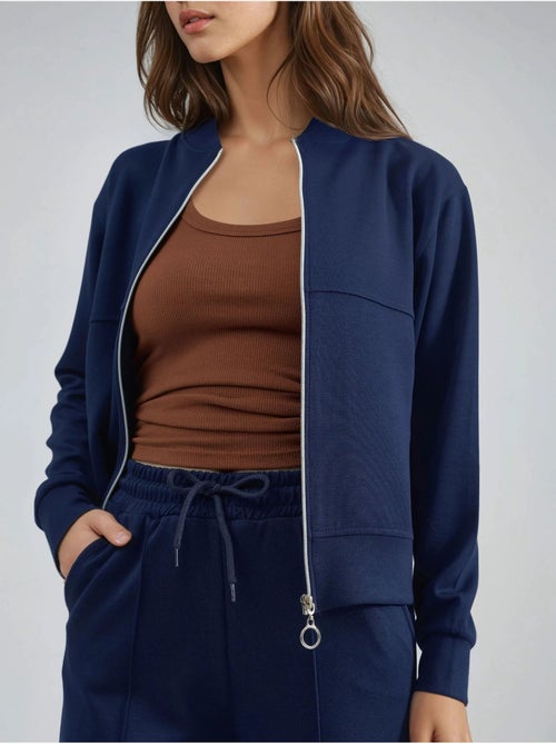 Felpa con zip modal touch e pantaloni a costine co-ord set hiccup - Kiabi Felpa con zip modal touch e pantaloni a costine co-ord set hiccup - Kiabi