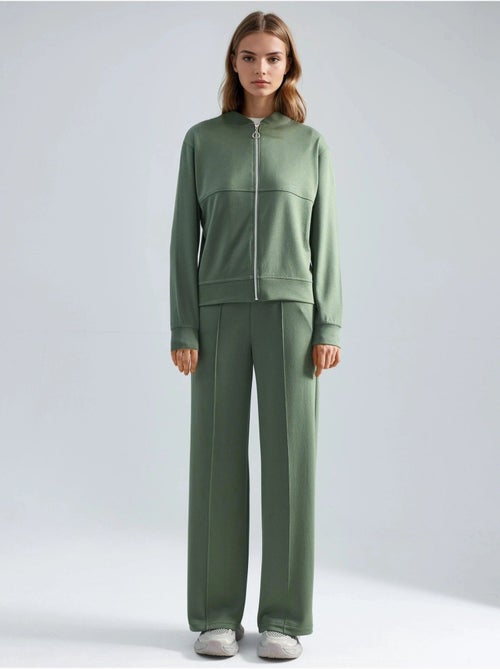 Felpa con zip modal touch e pantaloni a costine co-ord set hiccup - Kiabi