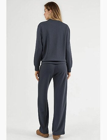 Felpa con zip modal touch e pantaloni a costine co-ord set hiccup