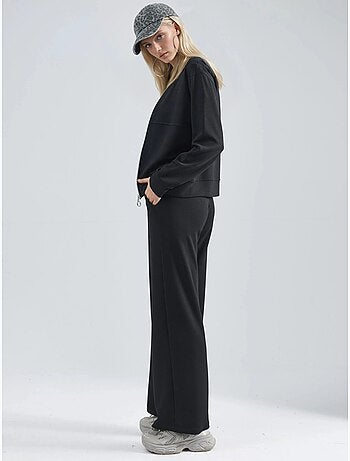 Felpa con zip modal touch e pantaloni a costine co-ord set hiccup