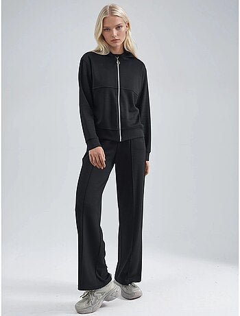 Felpa con zip modal touch e pantaloni a costine co-ord set hiccup