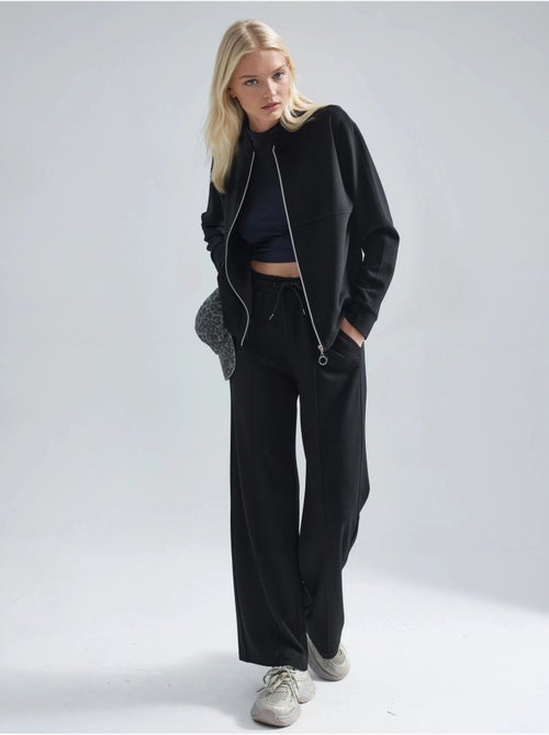 Felpa con zip modal touch e pantaloni a costine co-ord set hiccup - Kiabi