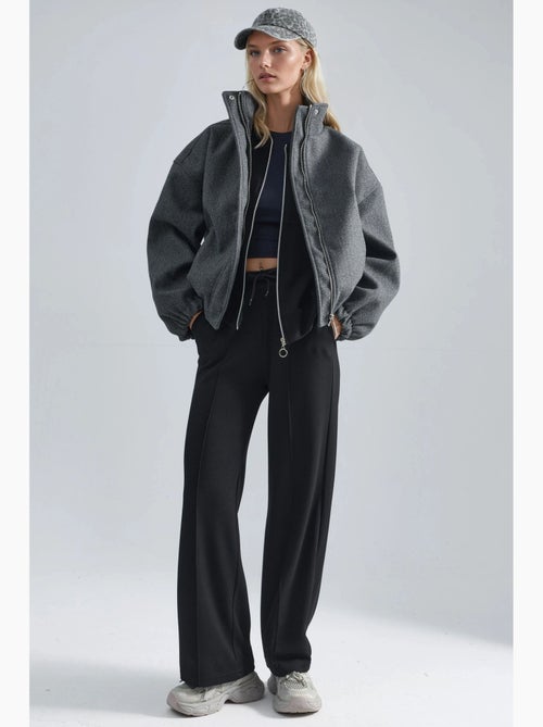 Felpa con zip modal touch e pantaloni a costine co-ord set hiccup - Kiabi
