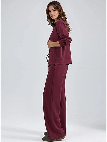 Felpa con zip modal touch e pantaloni a costine co-ord set hiccup