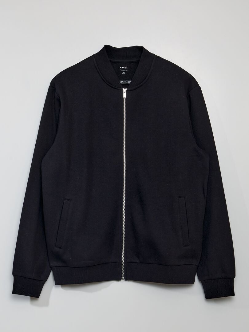 Felpa full-zip in lana Check