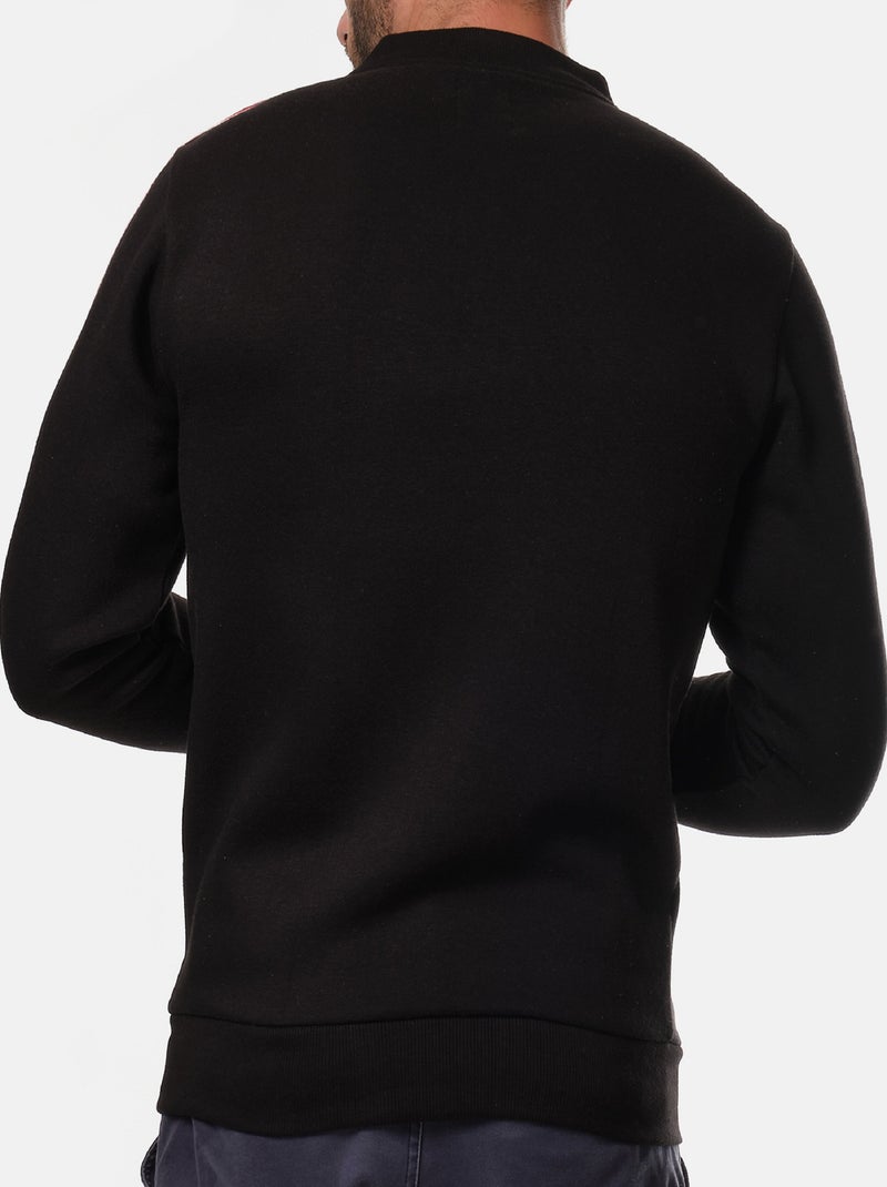 Felpa con zip Nero - Kiabi
