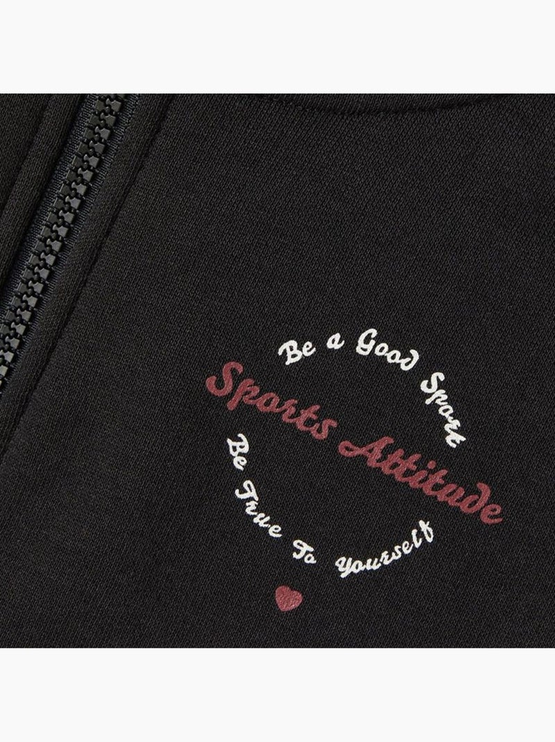 Felpa con Zip per Ragazza Name It Nero - Kiabi