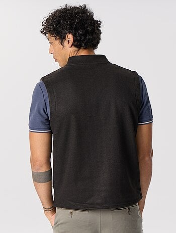 Felpa con zip senza maniche
