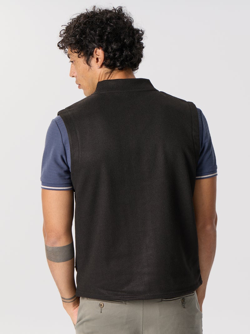 Felpa con zip senza maniche Nero - Kiabi