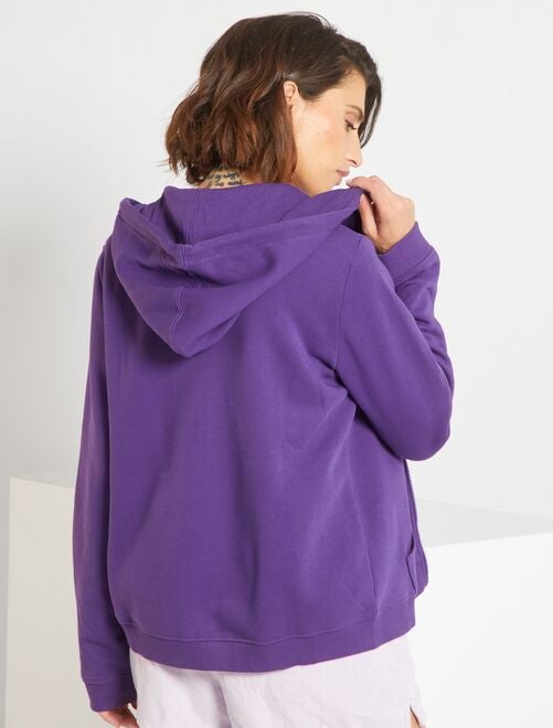 Felpa con zip - VIOLA - Kiabi - 10.00€