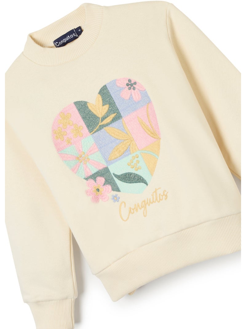 Felpa conguitos logo heart Beige - Kiabi