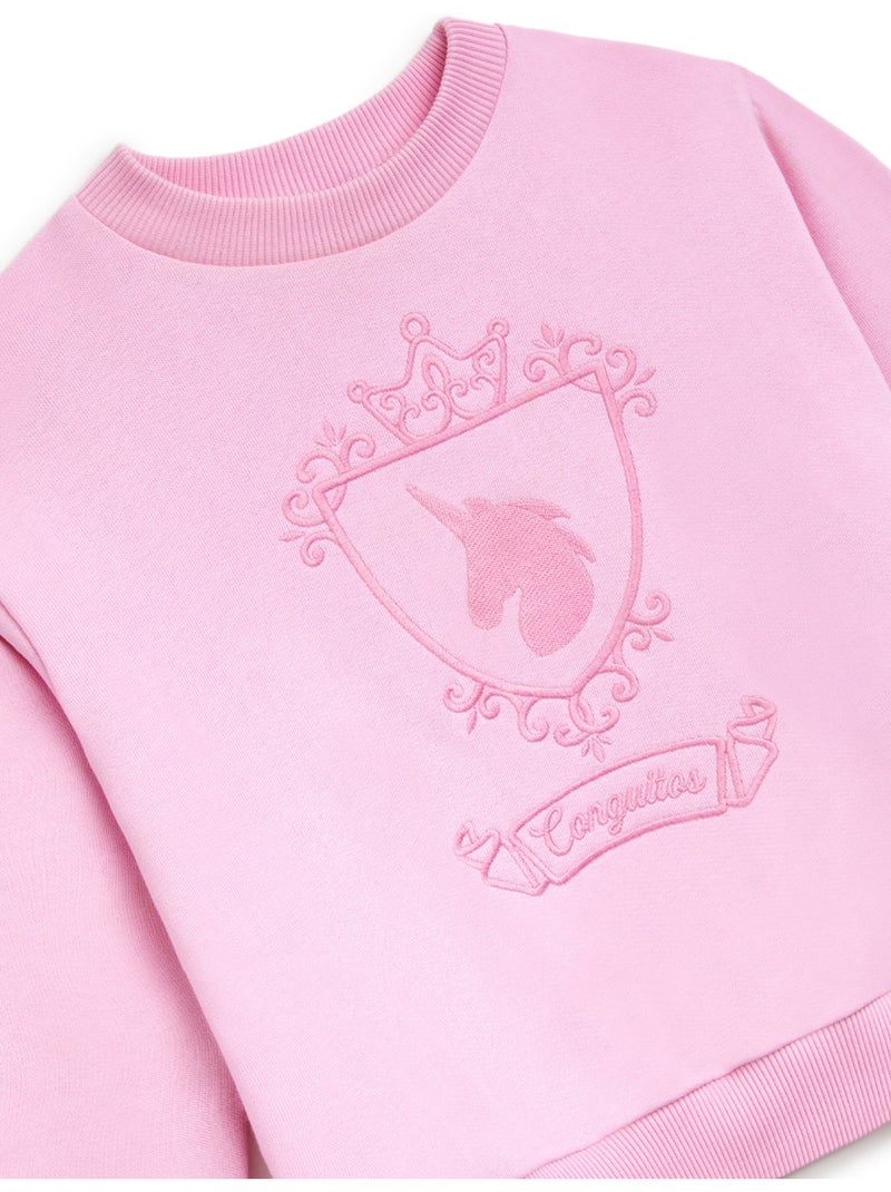 Felpa conguitos sudadera unicornio Rosa - Kiabi