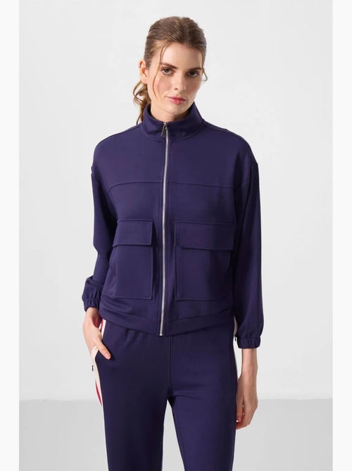 Felpa corta ampia con zip tommy - Kiabi Felpa corta ampia con zip tommy - Kiabi