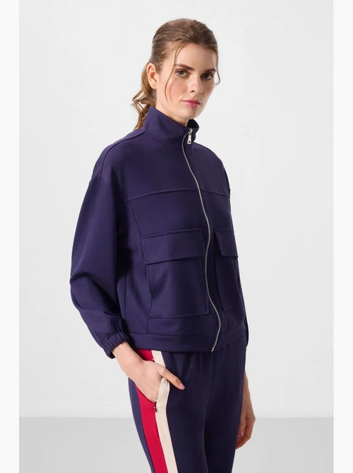 Felpa corta ampia con zip tommy - Kiabi Felpa corta ampia con zip tommy - Kiabi