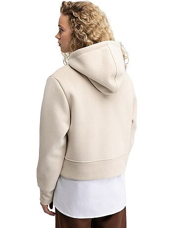 Felpa corta con cappuccio da donna donna jolla-w sand