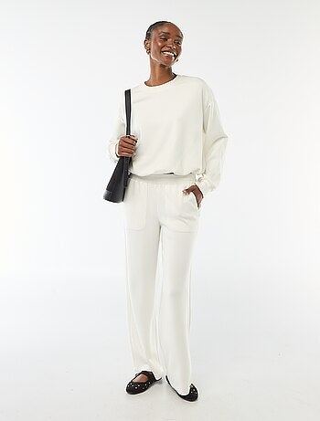 Felpa corta con effetto a palloncino