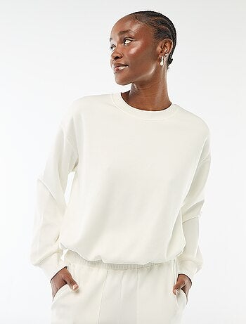 Felpa corta con effetto a palloncino