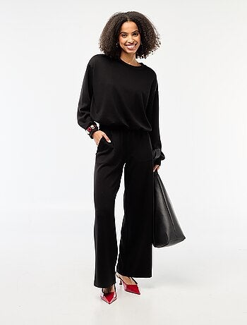 Felpa corta con effetto a palloncino