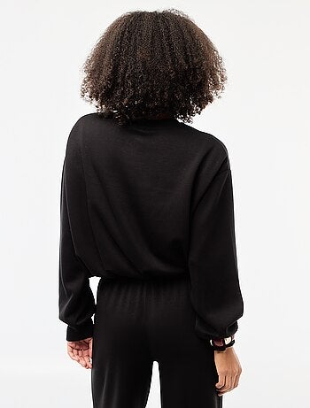 Felpa corta con effetto a palloncino