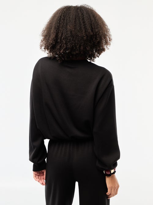 Felpa corta con effetto a palloncino - Kiabi Felpa corta con effetto a palloncino - Kiabi