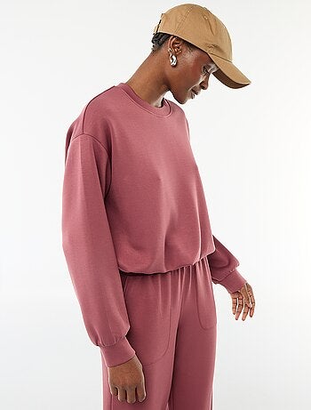 Felpa corta con effetto a palloncino