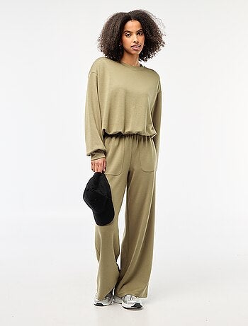 Felpa corta con effetto a palloncino