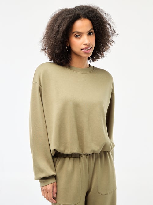 Felpa corta con effetto a palloncino - Kiabi Felpa corta con effetto a palloncino - Kiabi