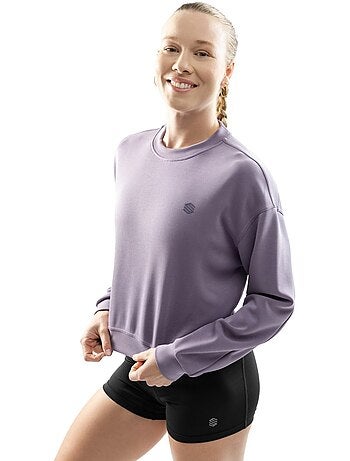 Felpa corta da allenamento da donna fitness donna zenith