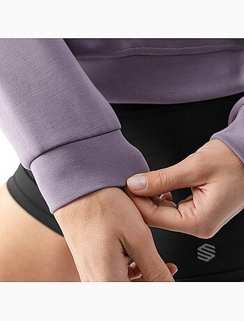 Felpa corta da allenamento da donna fitness donna zenith