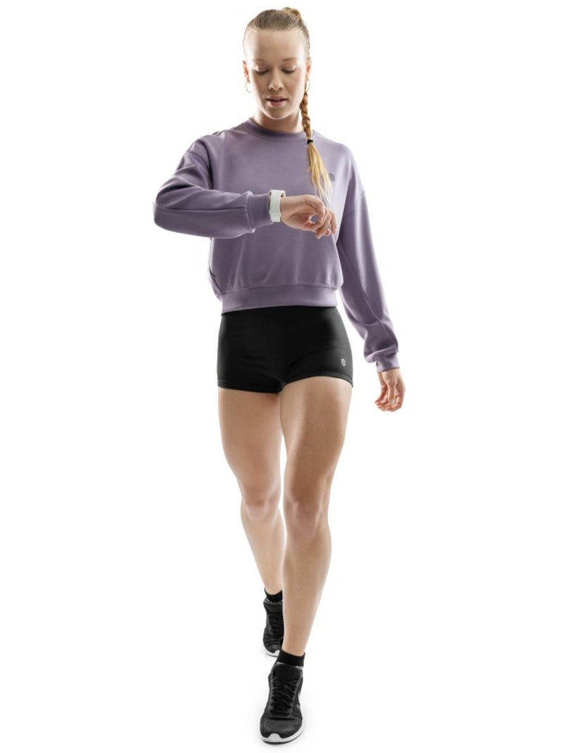Felpa corta da allenamento da donna fitness donna zenith Viola - Kiabi