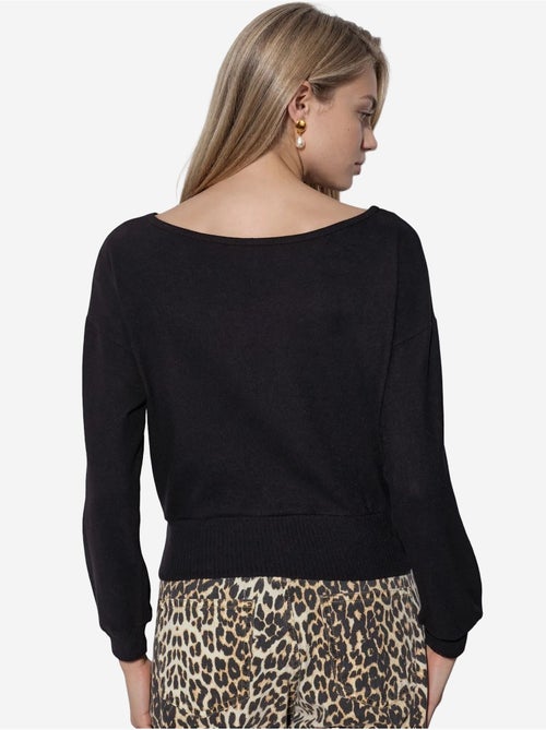 Felpa corta da donna con girocollo busem - Kiabi