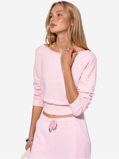 Felpa corta da donna con girocollo busem - Kiabi