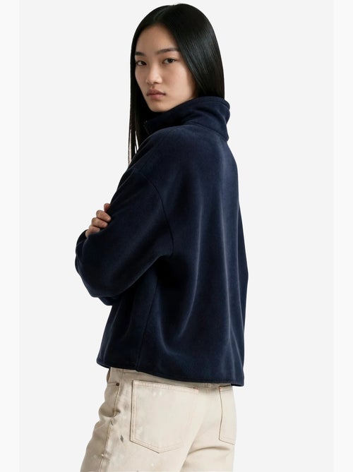 Felpa corta da donna con mezza zip busem - Kiabi Felpa corta da donna con mezza zip busem - Kiabi