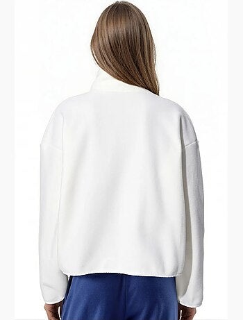 Felpa corta da donna con mezza zip busem