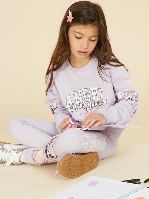 Felpa corta 'Stitch' - Kiabi