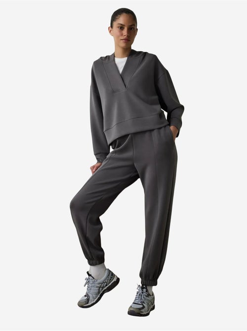 Felpa crop con cappuccio in modal penti - Kiabi Felpa crop con cappuccio in modal penti - Kiabi