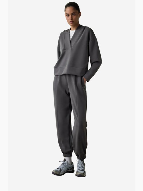 Felpa crop con cappuccio in modal penti - Kiabi Felpa crop con cappuccio in modal penti - Kiabi