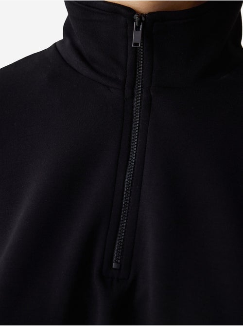 Felpa crop con collo alto silky feel penti - Kiabi Felpa crop con collo alto silky feel penti - Kiabi
