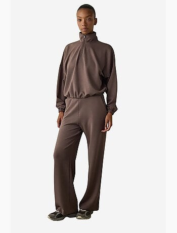 Felpa crop con collo alto silky feel penti