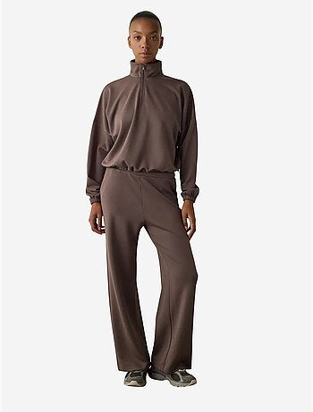 Felpa crop con collo alto silky feel penti