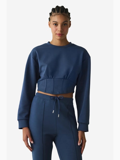 Felpa crop girocollo belle line penti - Kiabi