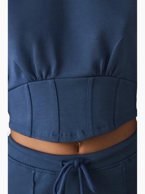Felpa crop girocollo belle line penti - Kiabi