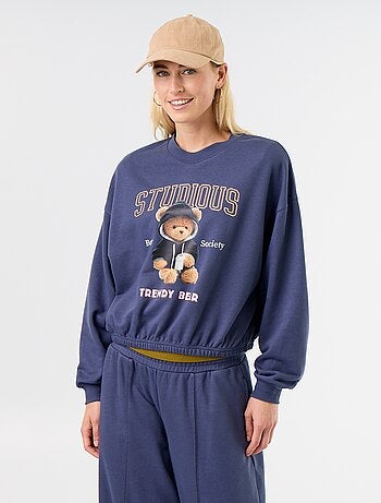 Felpa crop top