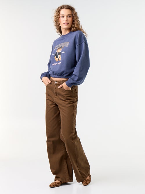 Felpa crop top - Kiabi