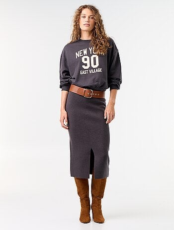 Felpa crop top