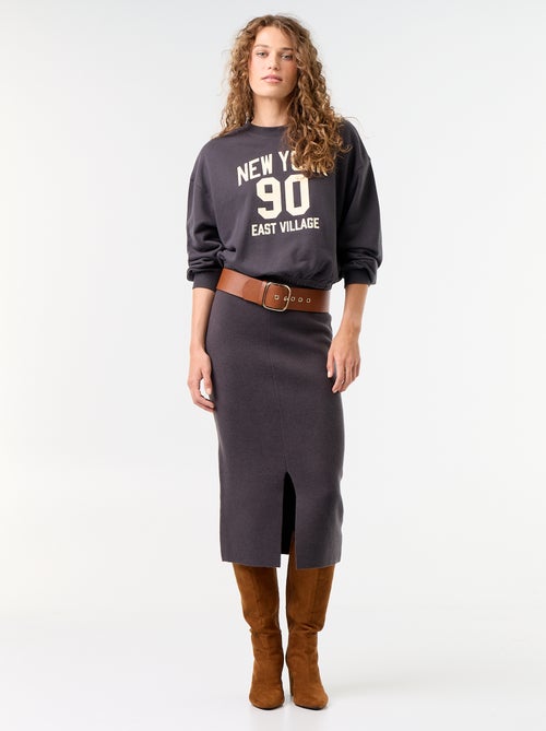 Felpa crop top - Kiabi