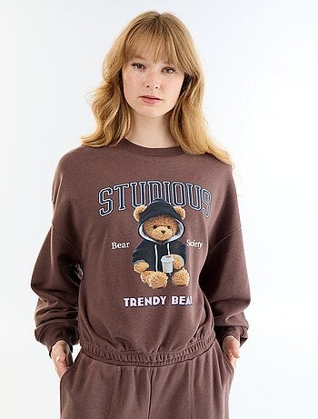 Felpa crop top